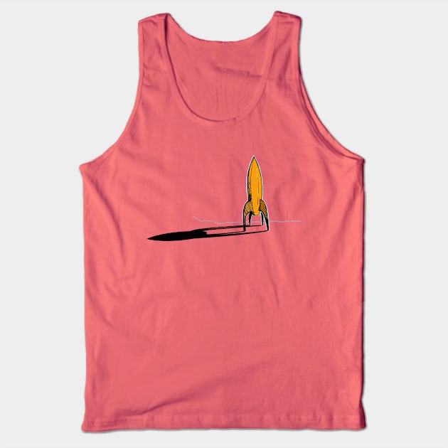 Space Rocket Moon Landing Tank Top by callingtomorrow